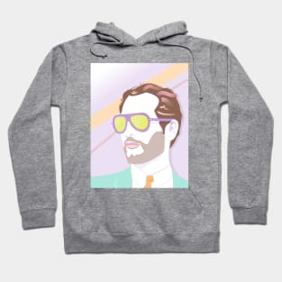 Pastel Paul Newman Sunglasses Art Deco Hoodie